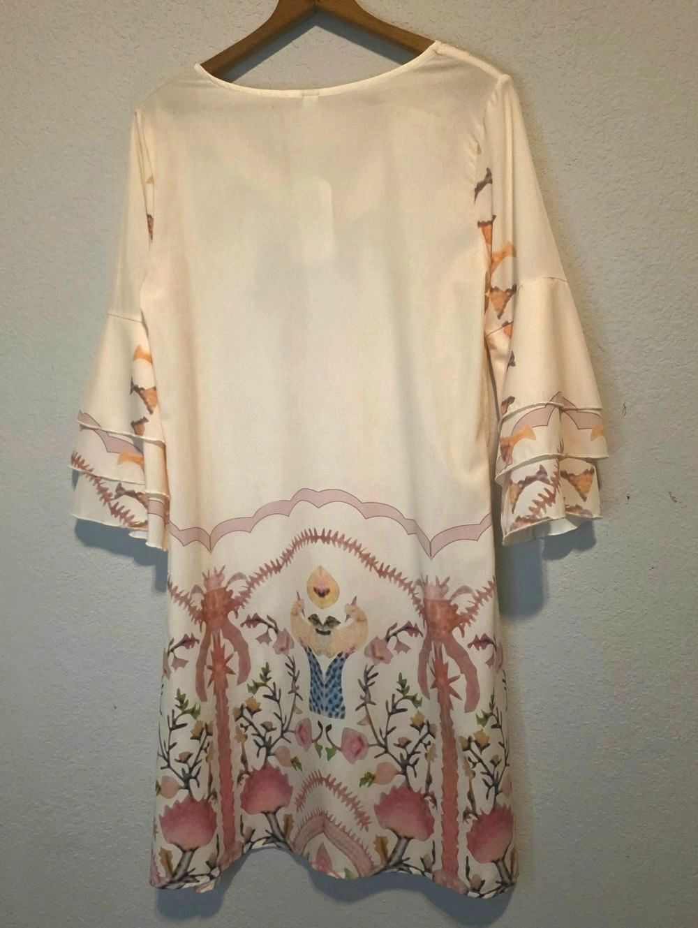 NWT Made with Love Boho Chic Dress Birds Bell Sleeves Fairy Women's Small - Picture 4 of 13